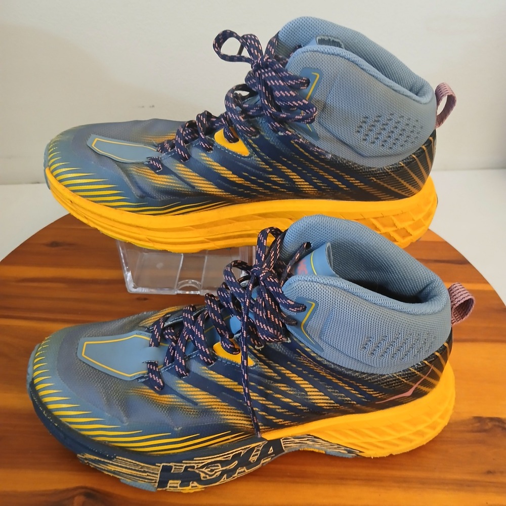 Hoka Speedgoat Mid 2 Women 7.5 Blue Trail Hiking Shoes Sneakers 1106532